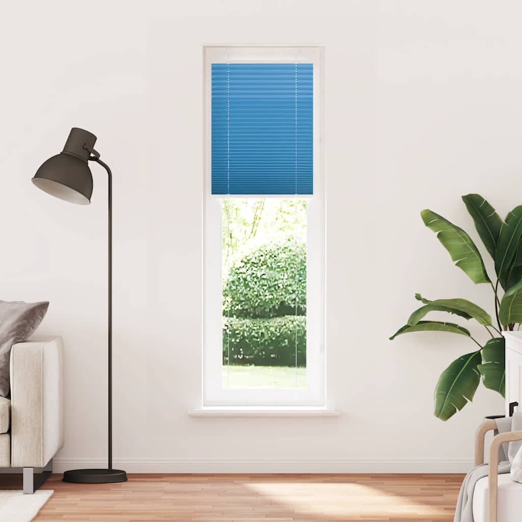 vidaXL Plissee Blau 60x200 cm Stoffbreite 59,4 cm Polyester
