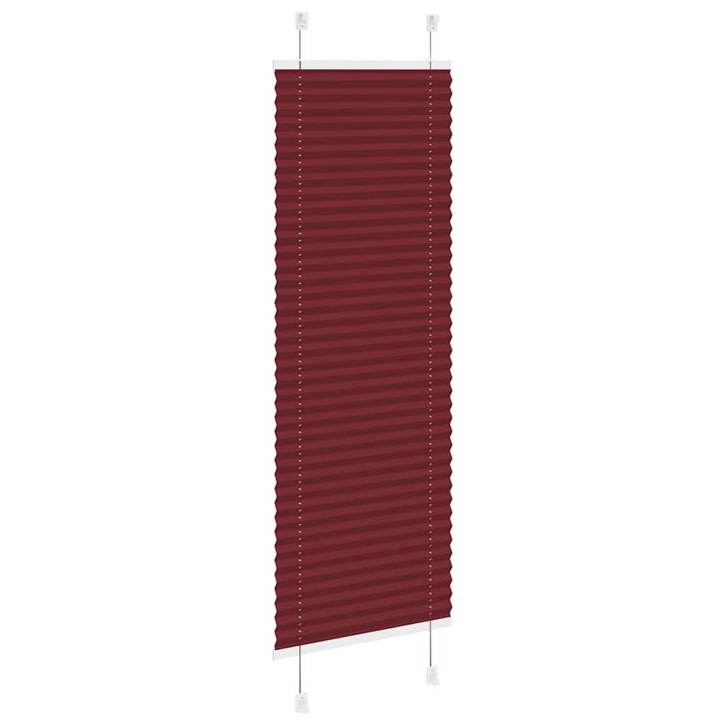 vidaXL Plissee Bordeauxrot 40x100 cm Stoffbreite 39,4 cm Polyester