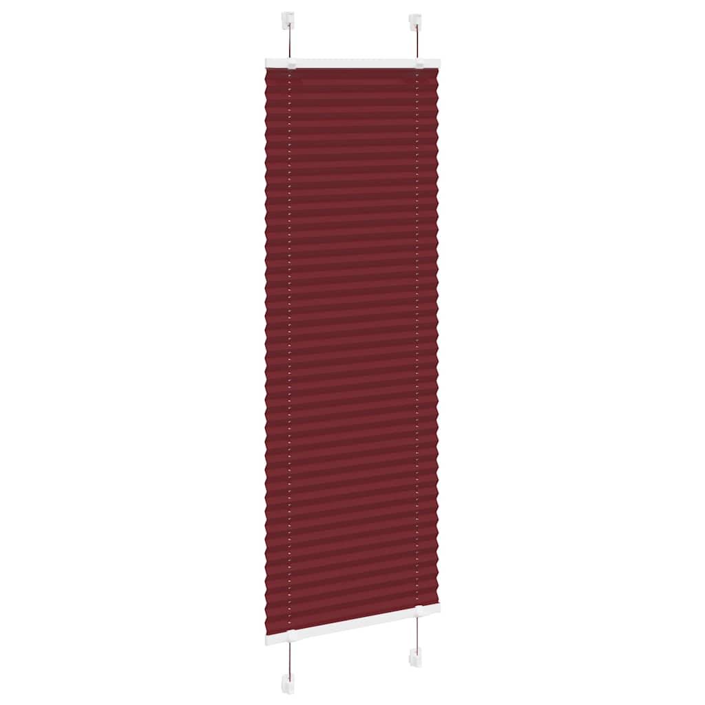 vidaXL Plissee Bordeauxrot 40x100 cm Stoffbreite 39,4 cm Polyester