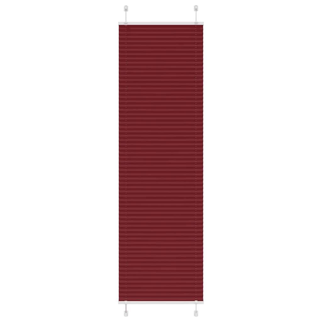 vidaXL Plissee Bordeauxrot 60x200 cm Stoffbreite 59,4 cm Polyester