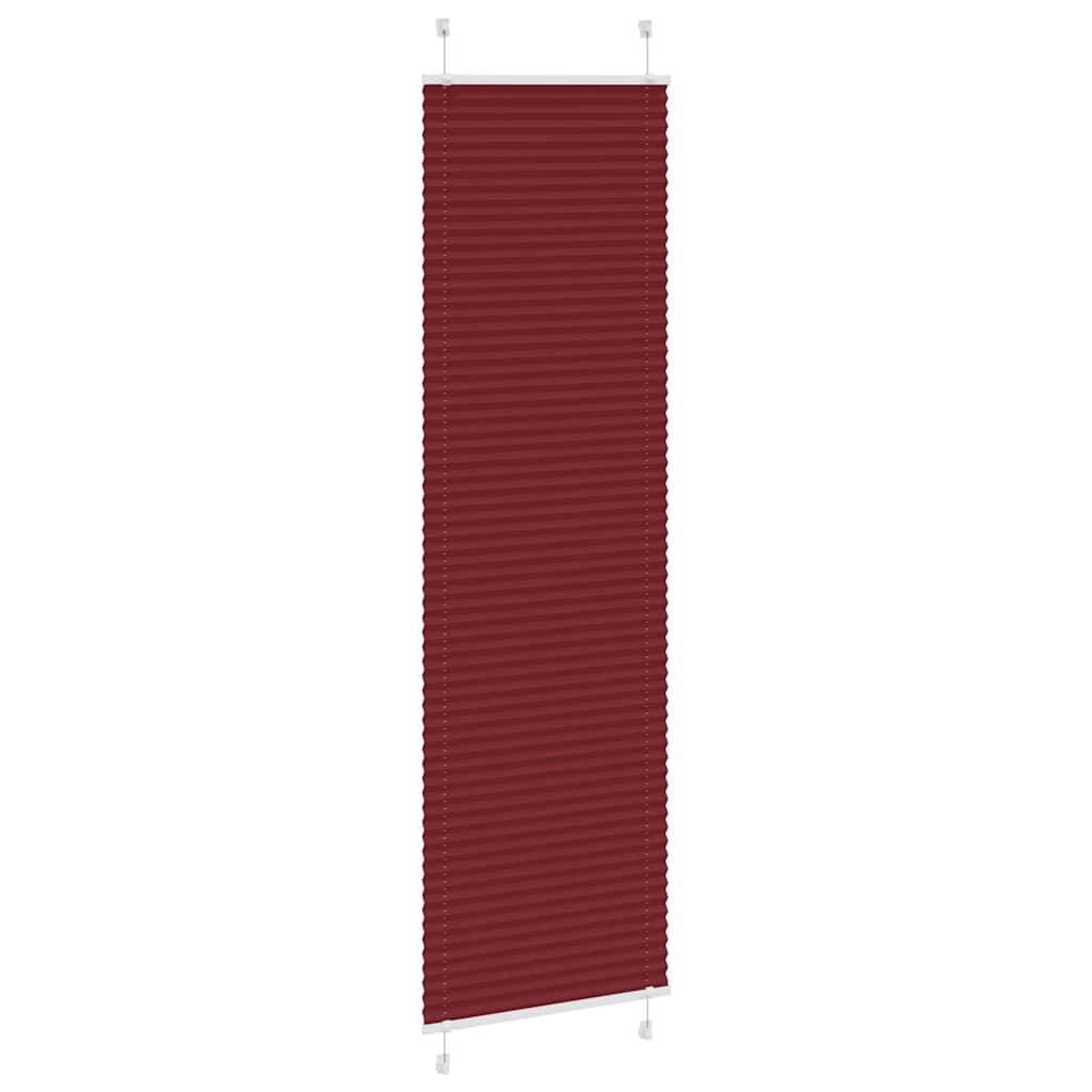 vidaXL Plissee Bordeauxrot 60x200 cm Stoffbreite 59,4 cm Polyester