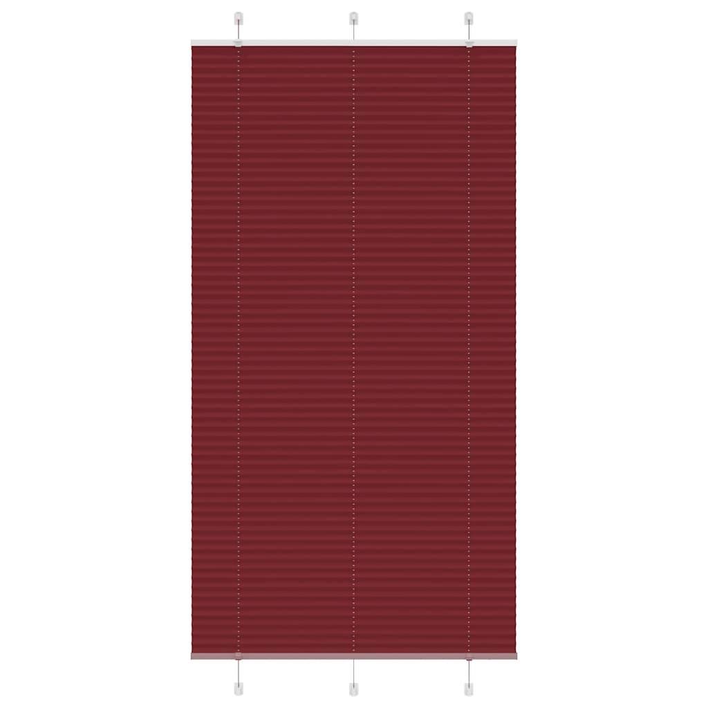 vidaXL Plissee Bordeauxrot 105x200 cm Stoffbreite 104,4 cm Polyester
