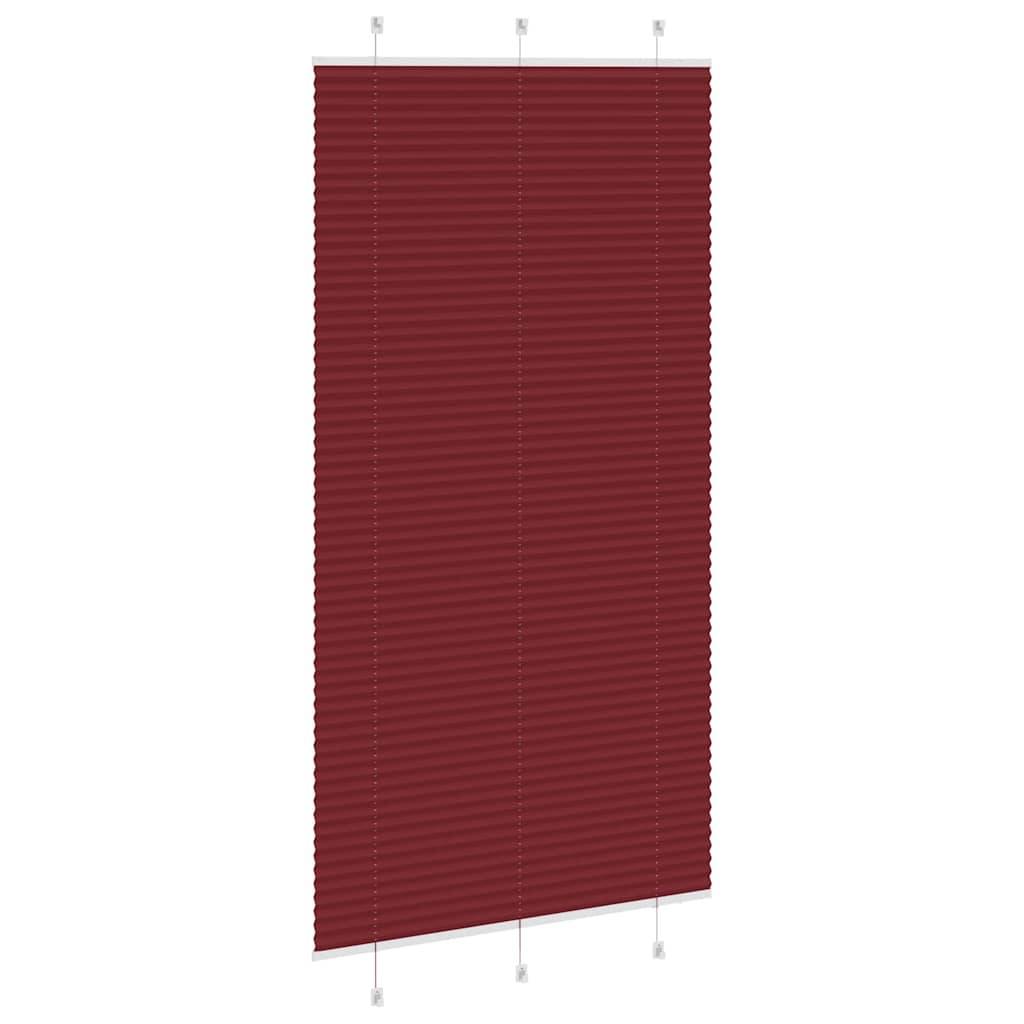 vidaXL Plissee Bordeauxrot 105x200 cm Stoffbreite 104,4 cm Polyester