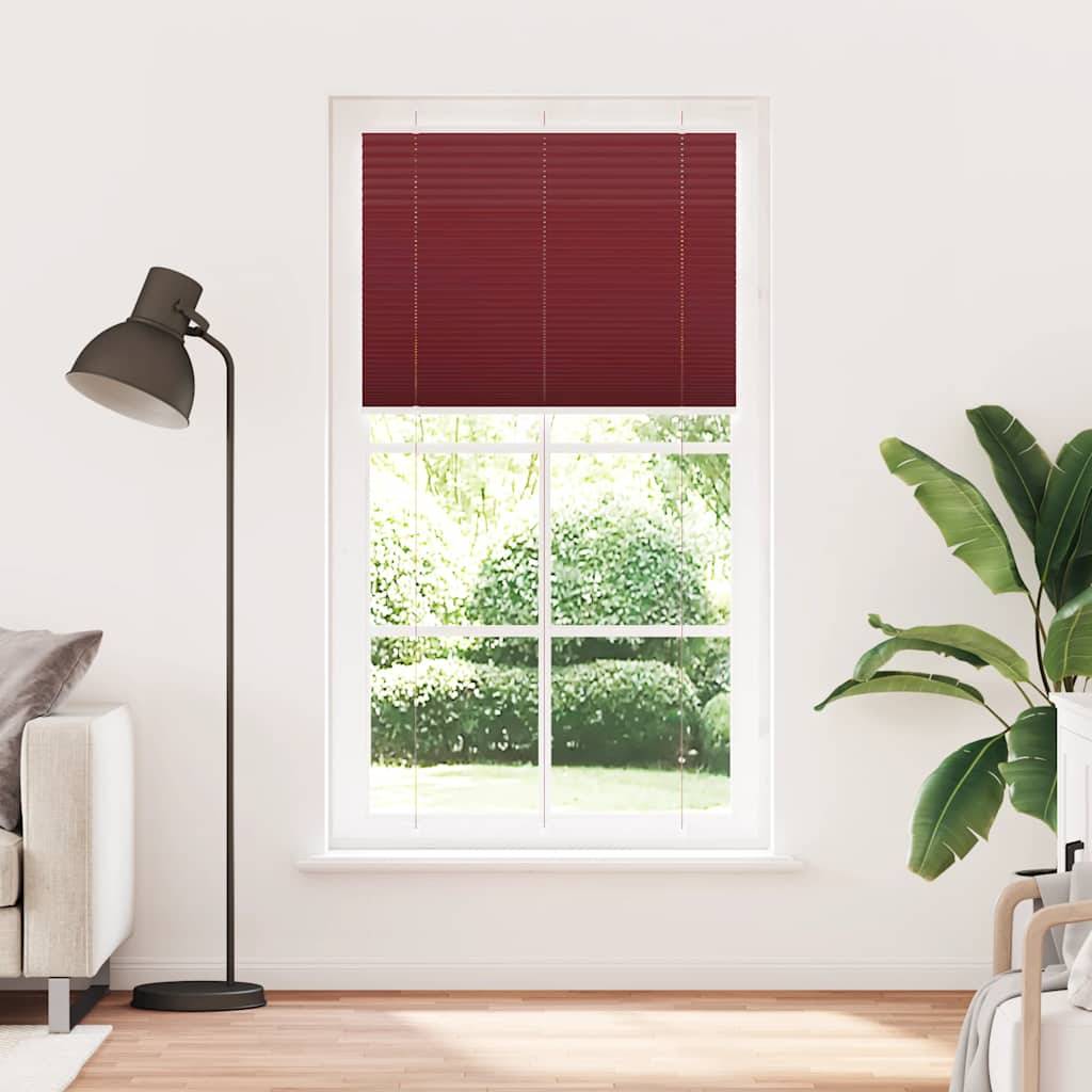 vidaXL Plissee Bordeauxrot 105x200 cm Stoffbreite 104,4 cm Polyester