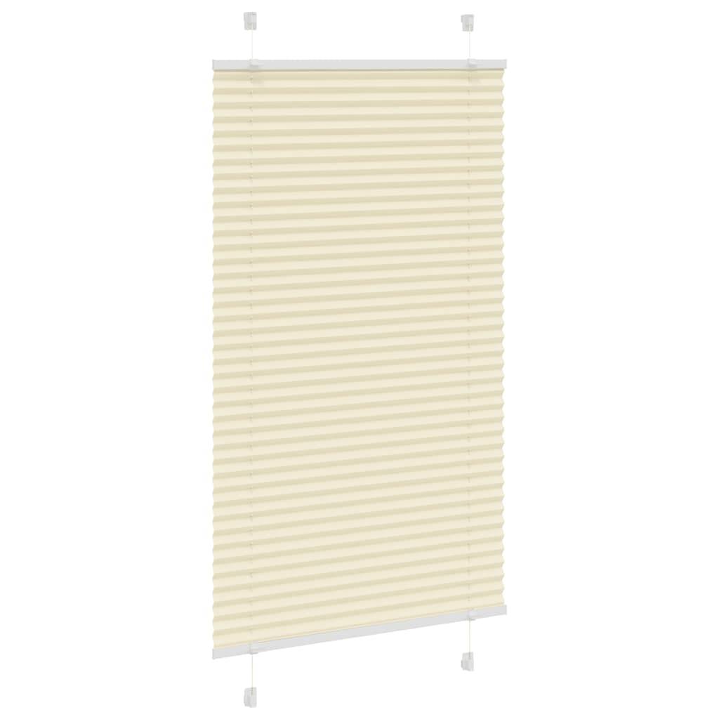 vidaXL Plissee Creme 80x100 cm Stoffbreite 79,4 cm Polyester