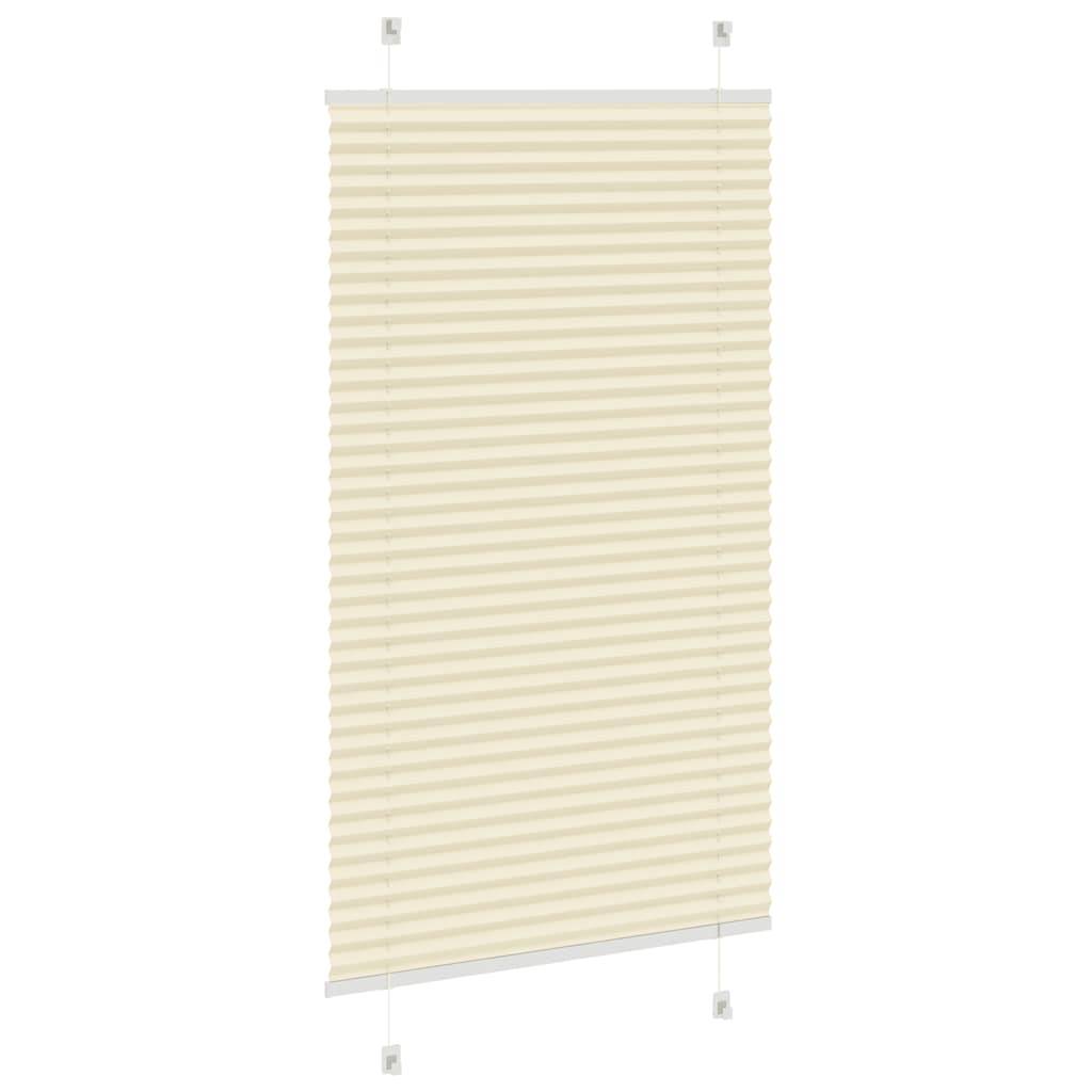 vidaXL Plissee Creme 80x100 cm Stoffbreite 79,4 cm Polyester