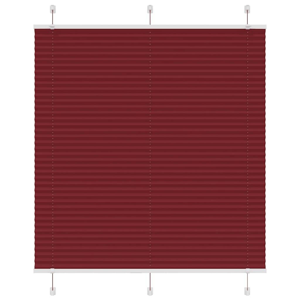 vidaXL Plissee Bordeauxrot 120x100 cm Stoffbreite 119,4 cm Polyester