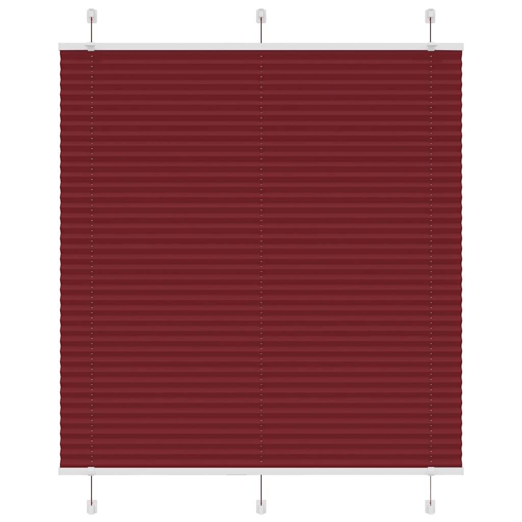 vidaXL Plissee Bordeauxrot 120x150 cm Stoffbreite 119,4 cm Polyester