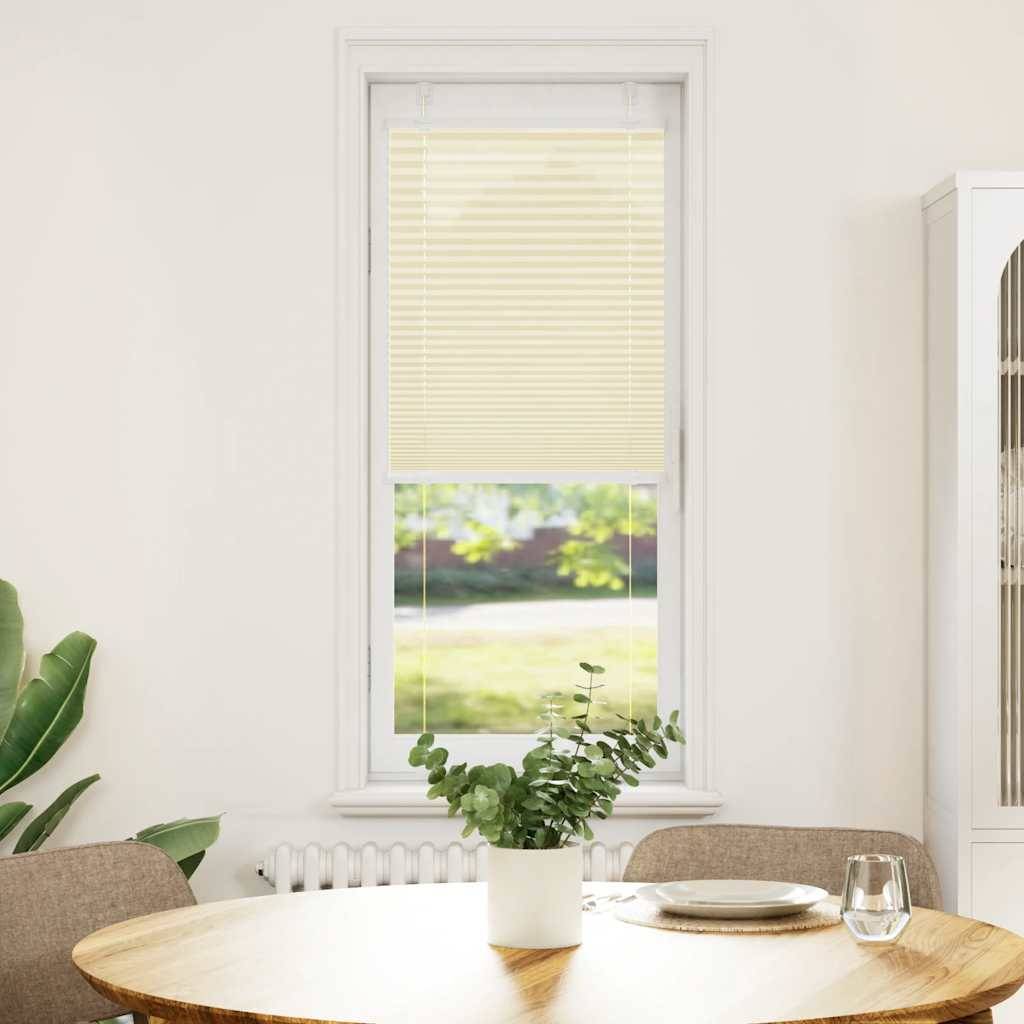 vidaXL Plissee Creme 45x100 cm Stoffbreite 44,4 cm Polyester