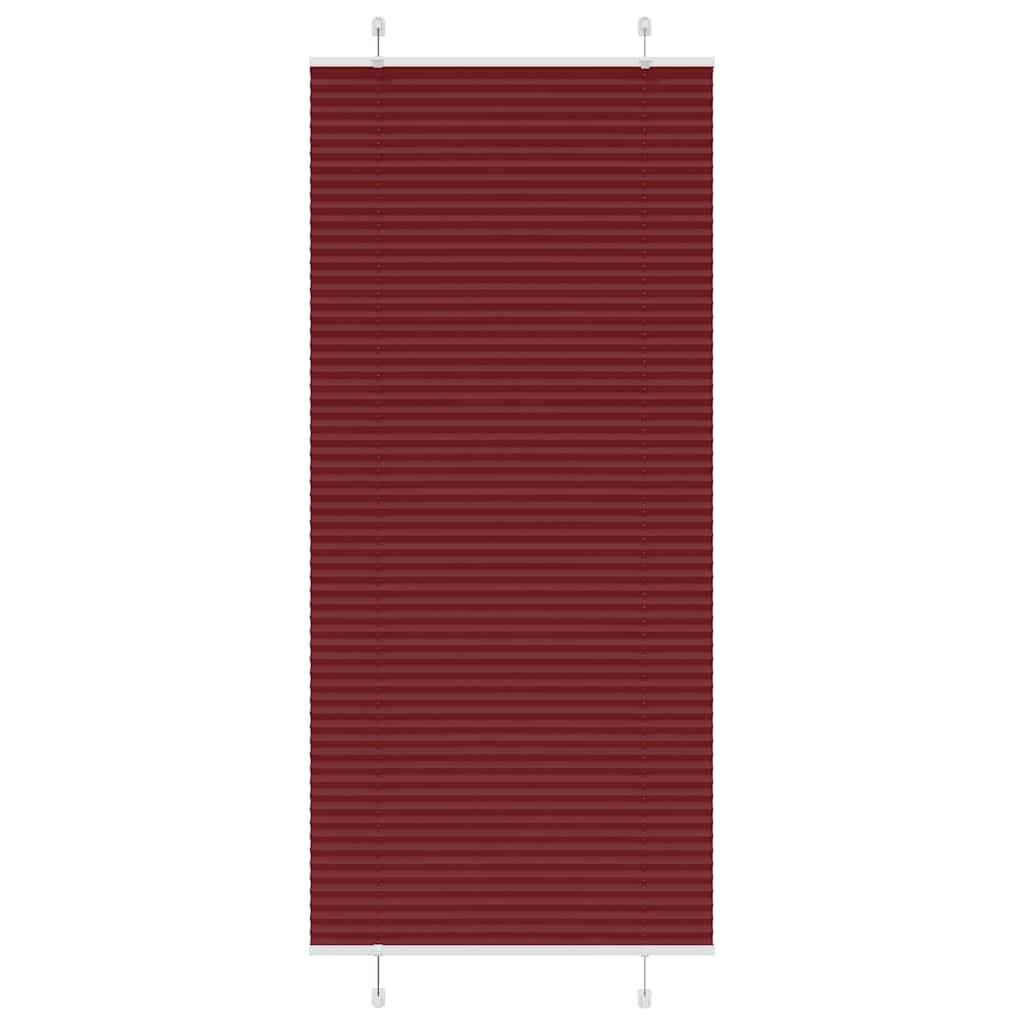 vidaXL Plissee Bordeauxrot 95x200 cm Stoffbreite 94,4 cm Polyester