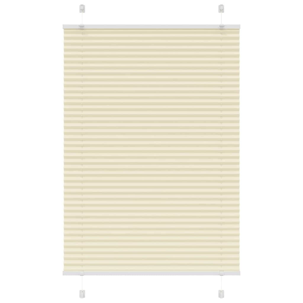 vidaXL Plissee Creme 90x100 cm Stoffbreite 89,4 cm Polyester