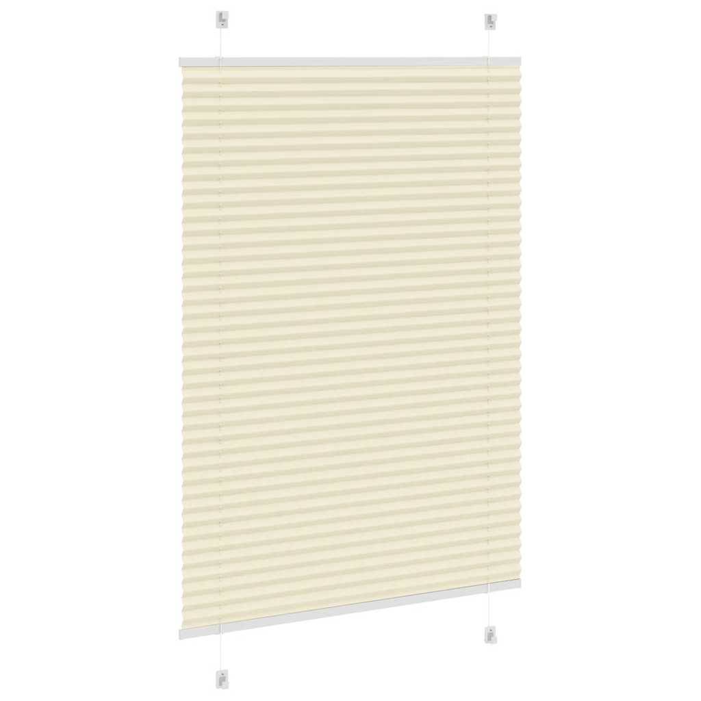 vidaXL Plissee Creme 100x100 cm Stoffbreite 99,4 cm Polyester