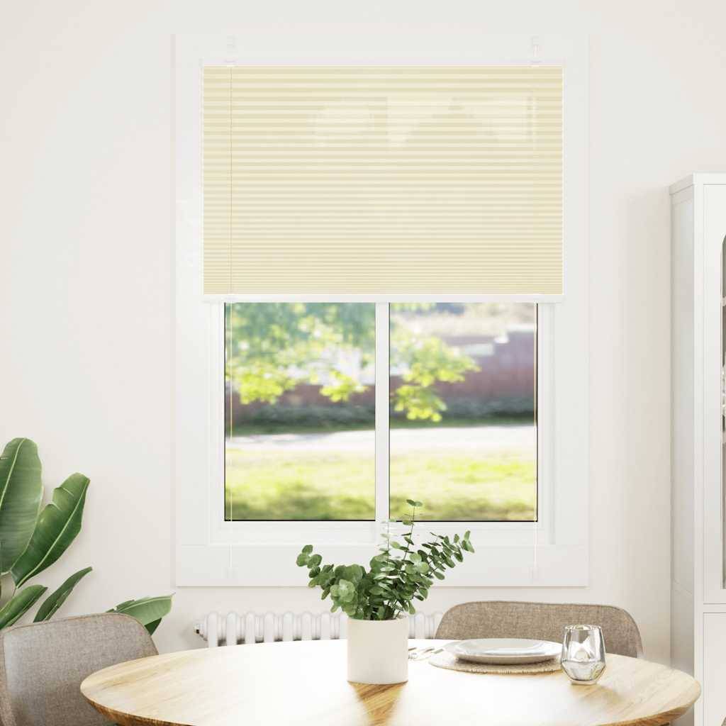 vidaXL Plissee Creme 90x100 cm Stoffbreite 89,4 cm Polyester