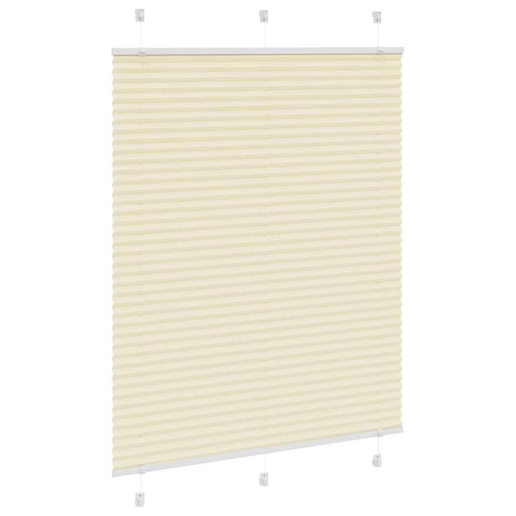 vidaXL Plissee Creme 105x100 cm Stoffbreite 104,4 cm Polyester