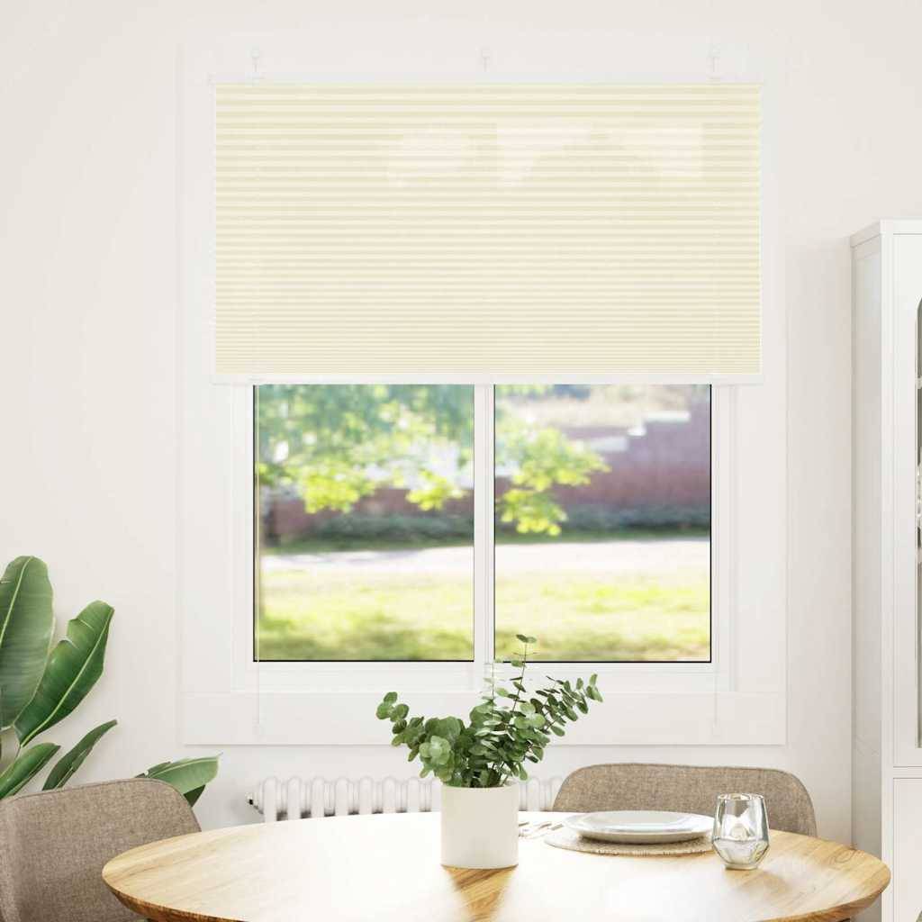 vidaXL Plissee Creme 110x100 cm Stoffbreite 109,4 cm Polyester