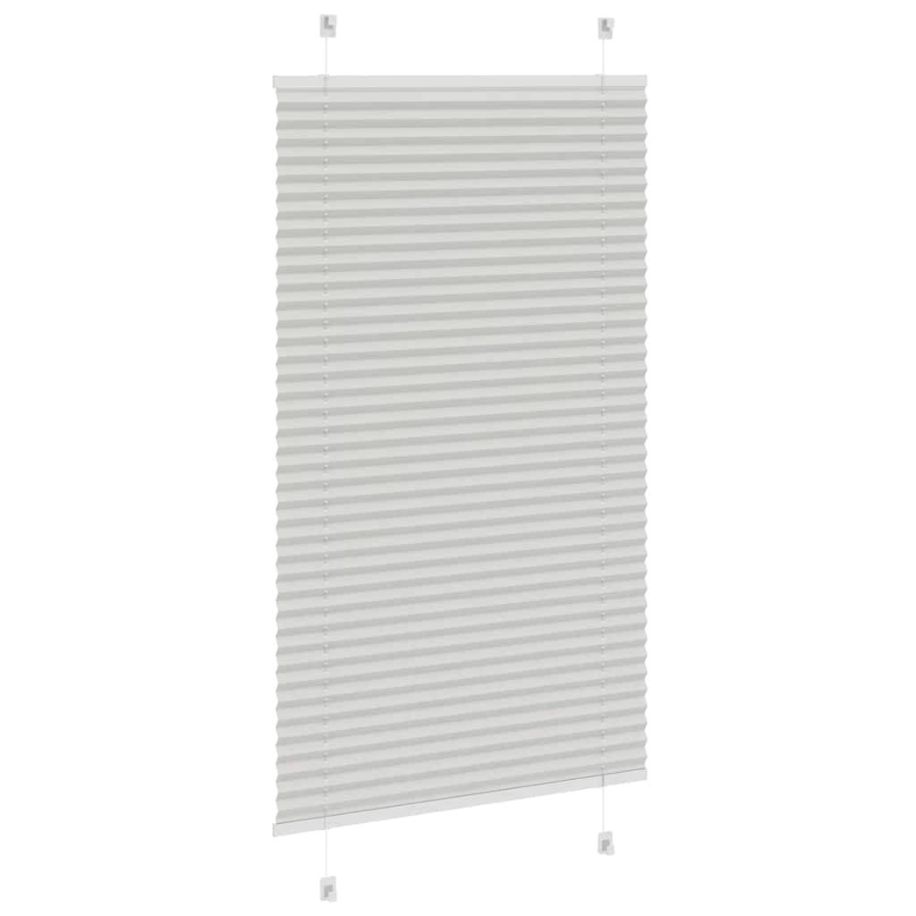 vidaXL Plissee Hellgrau 70x100 cm Stoffbreite 69,4 cm Polyester