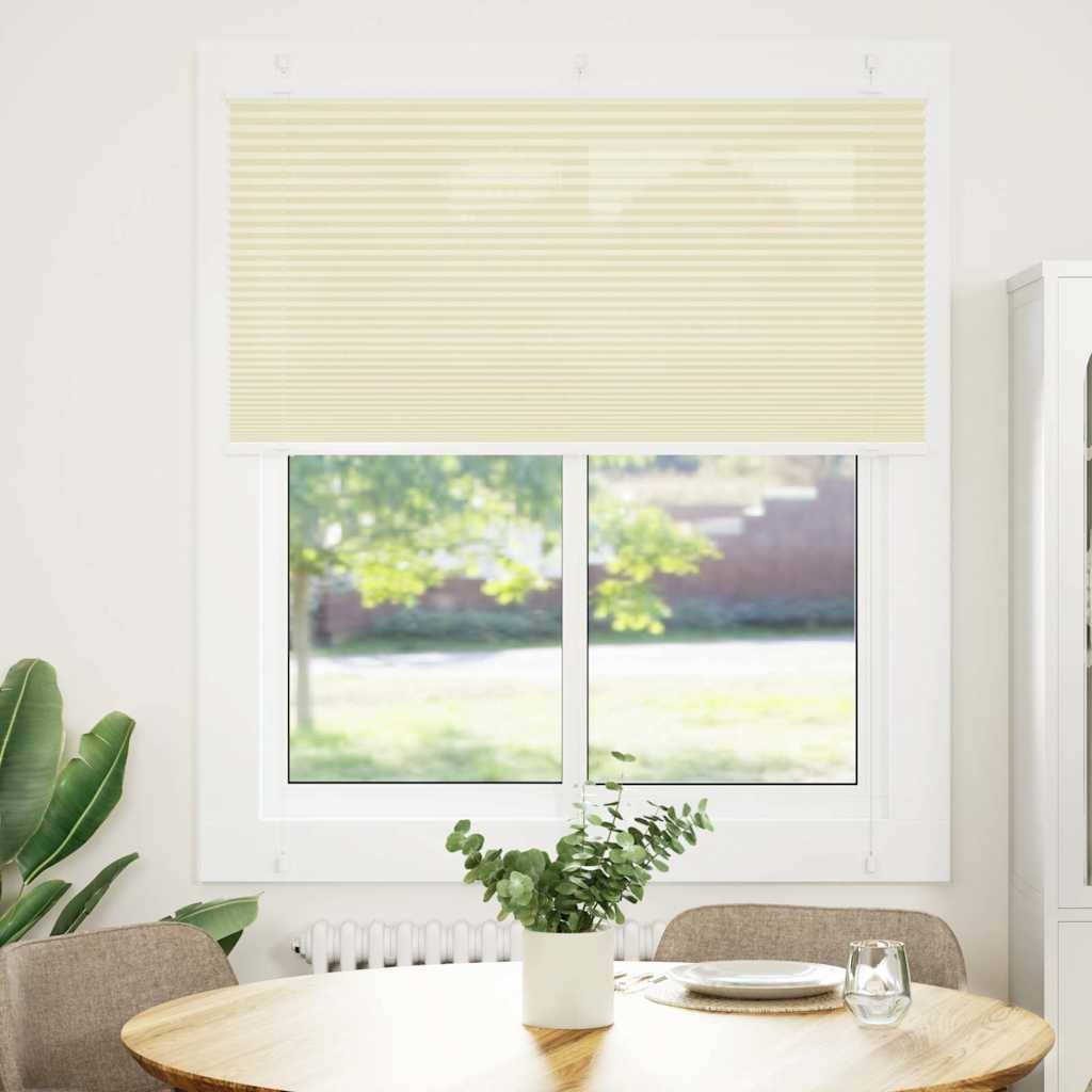 vidaXL Plissee Creme 115x100 cm Stoffbreite 114,4 cm Polyester
