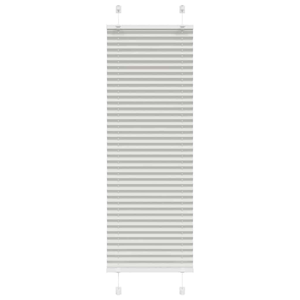 vidaXL Plissee Hellgrau 40x100 cm Stoffbreite 39,4 cm Polyester