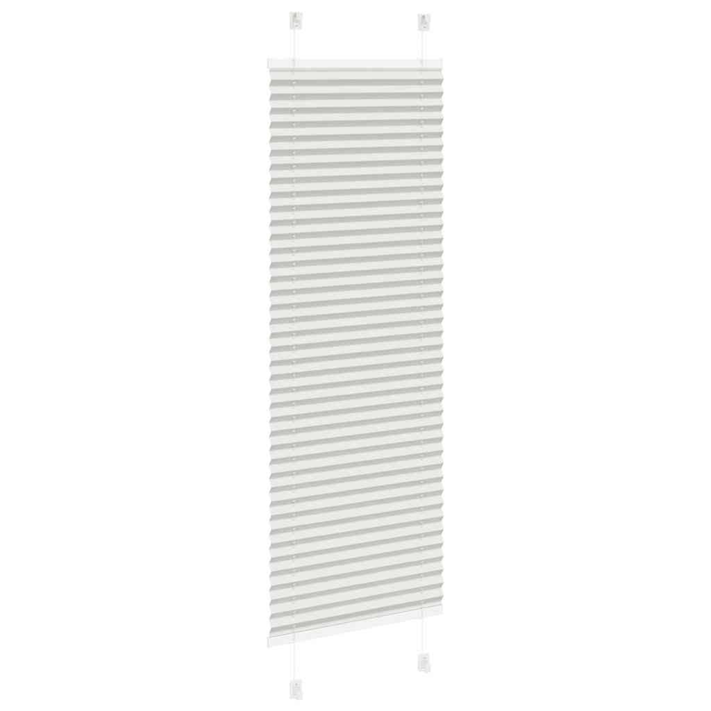 vidaXL Plissee Hellgrau 40x100 cm Stoffbreite 39,4 cm Polyester