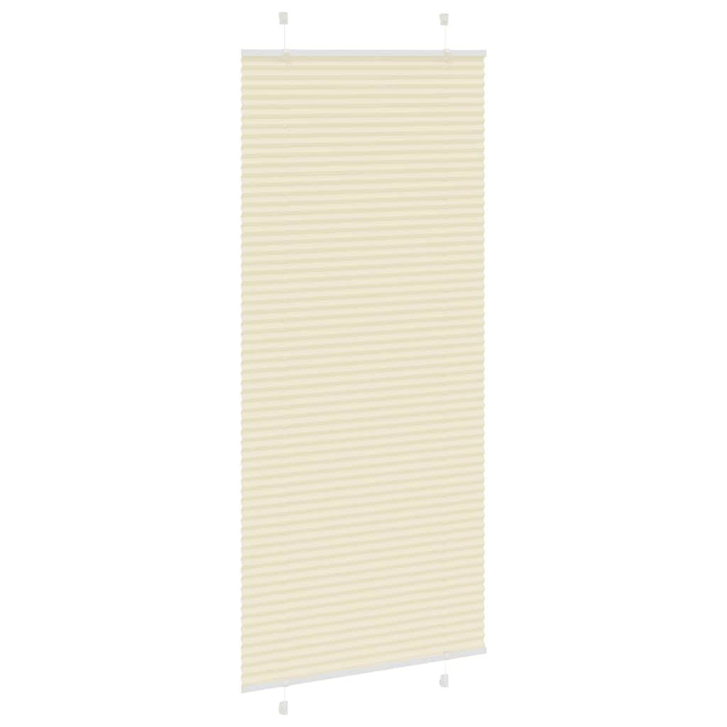 vidaXL Plissee Creme 90x200 cm Stoffbreite 89,4 cm Polyester
