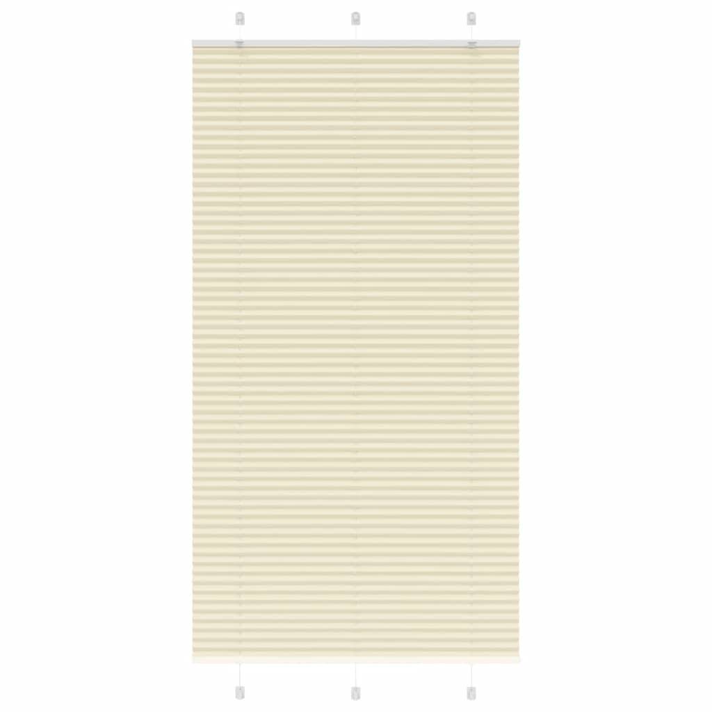 vidaXL Plissee Creme 100x200 cm Stoffbreite 99,4 cm Polyester