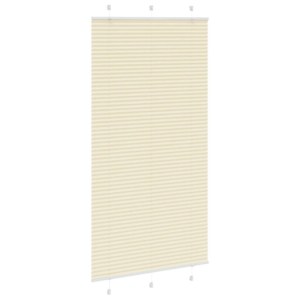 vidaXL Plissee Creme 105x200 cm Stoffbreite 104,4 cm Polyester