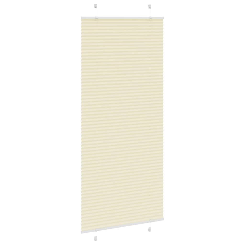 vidaXL Plissee Creme 100x200 cm Stoffbreite 99,4 cm Polyester