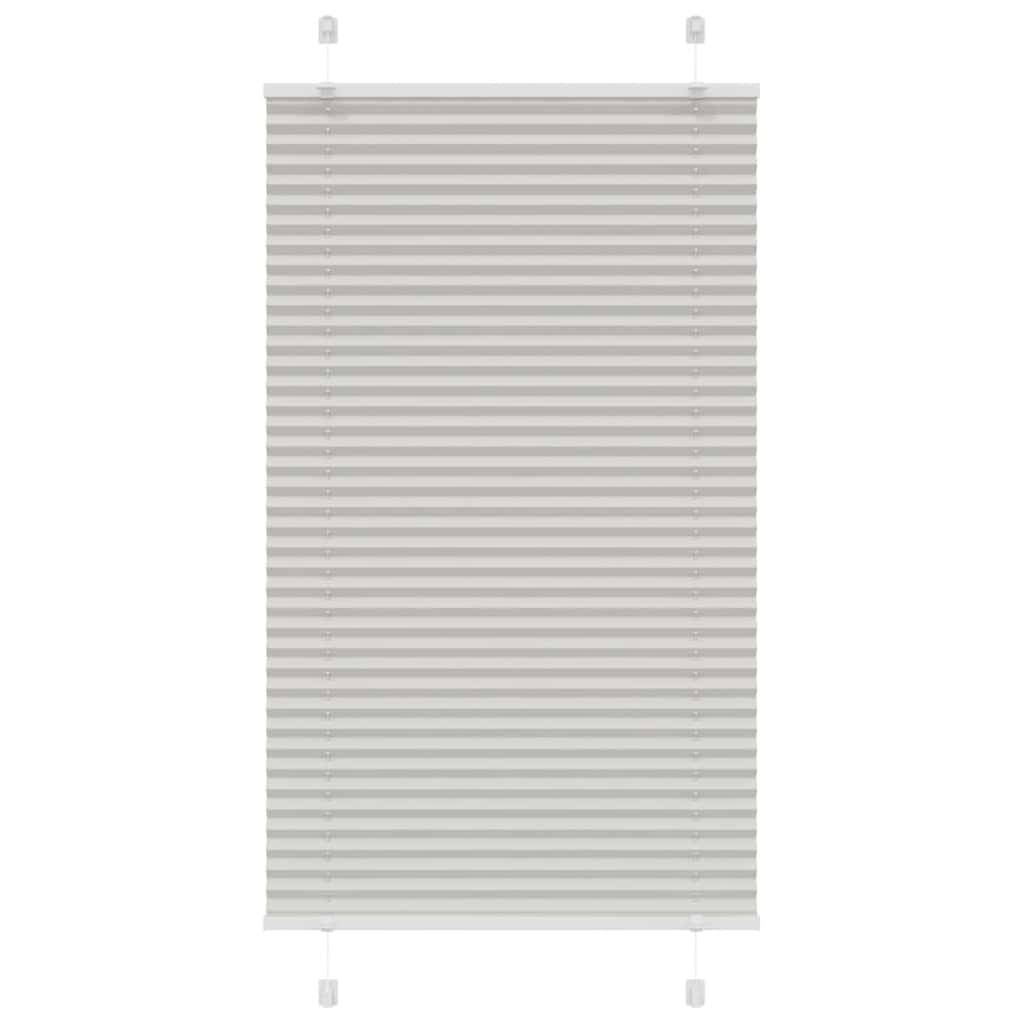 vidaXL Plissee Hellgrau 80x100 cm Stoffbreite 79,4 cm Polyester