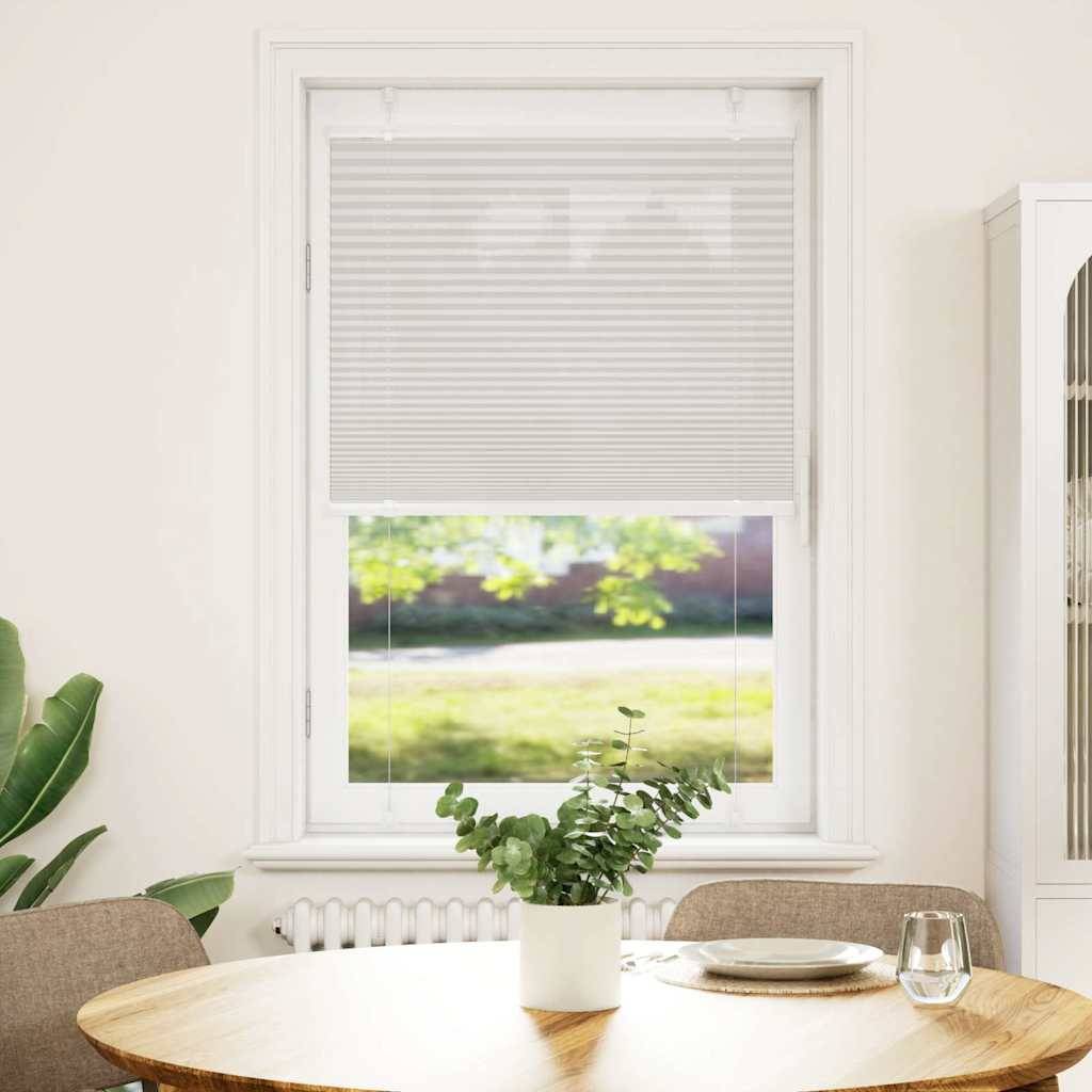vidaXL Plissee Hellgrau 80x100 cm Stoffbreite 79,4 cm Polyester