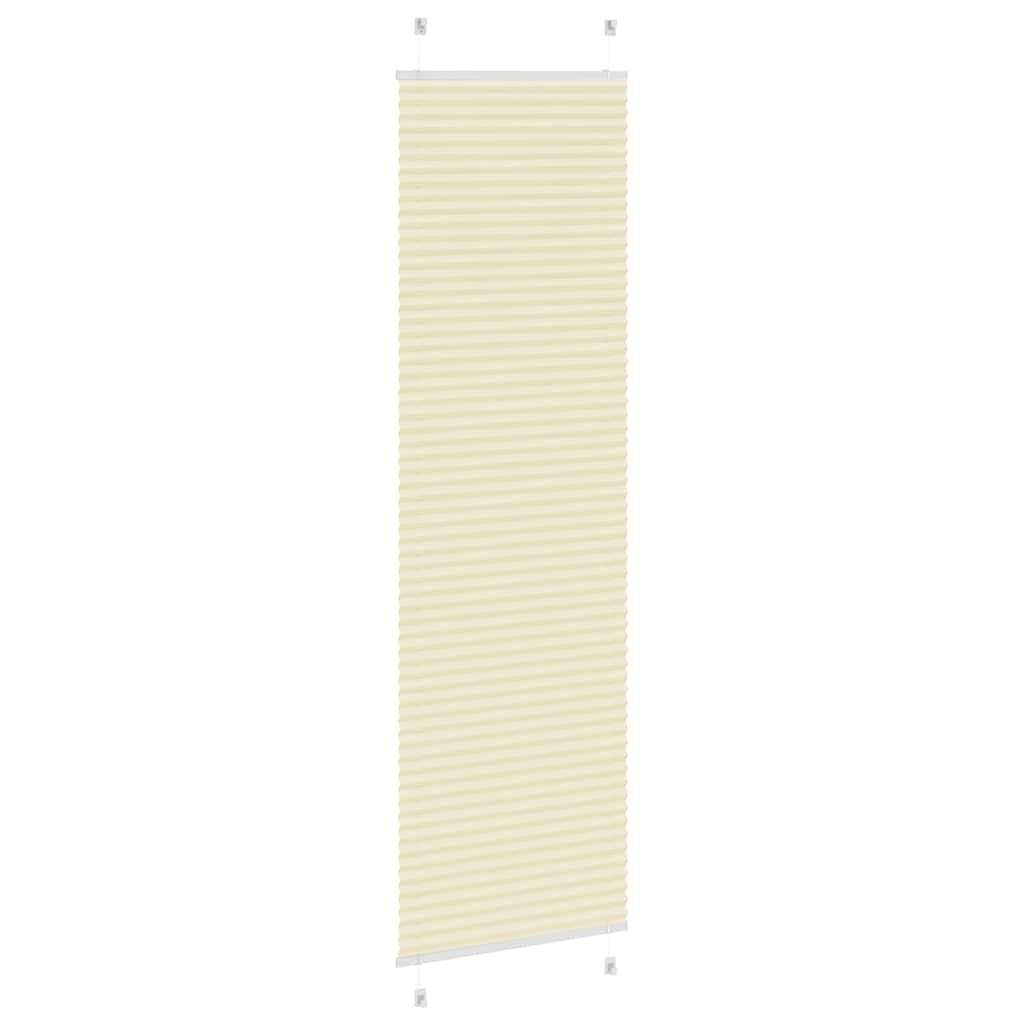vidaXL Plissee Creme 65x200 cm Stoffbreite 64,4 cm Polyester