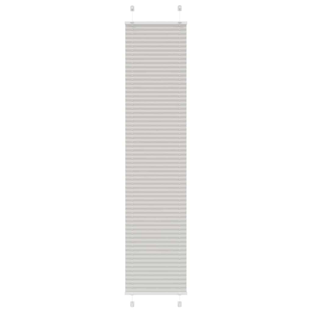vidaXL Plissee Hellgrau 40x200 cm Stoffbreite 39,4 cm Polyester