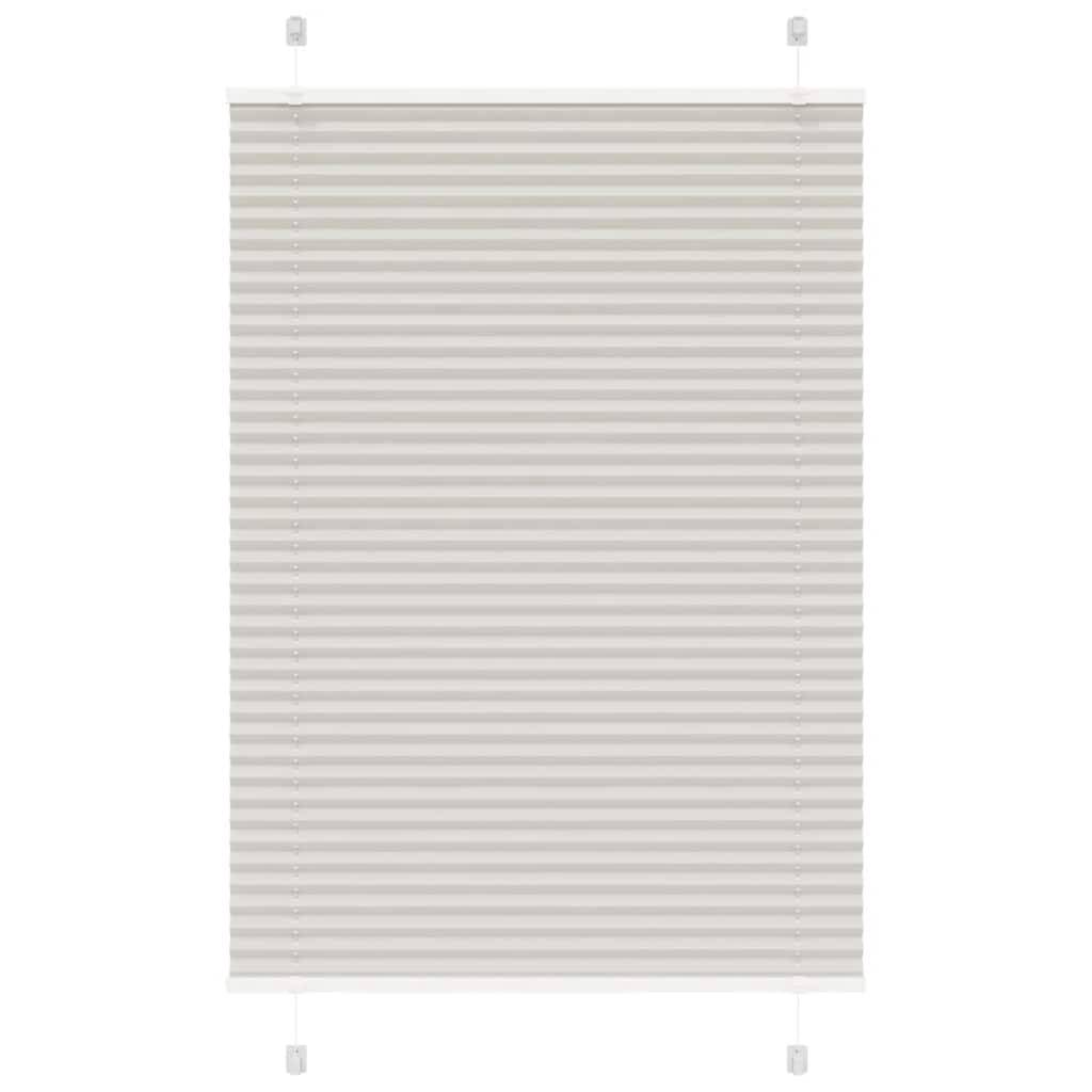 vidaXL Plissee Hellgrau 100x100 cm Stoffbreite 99,4 cm Polyester