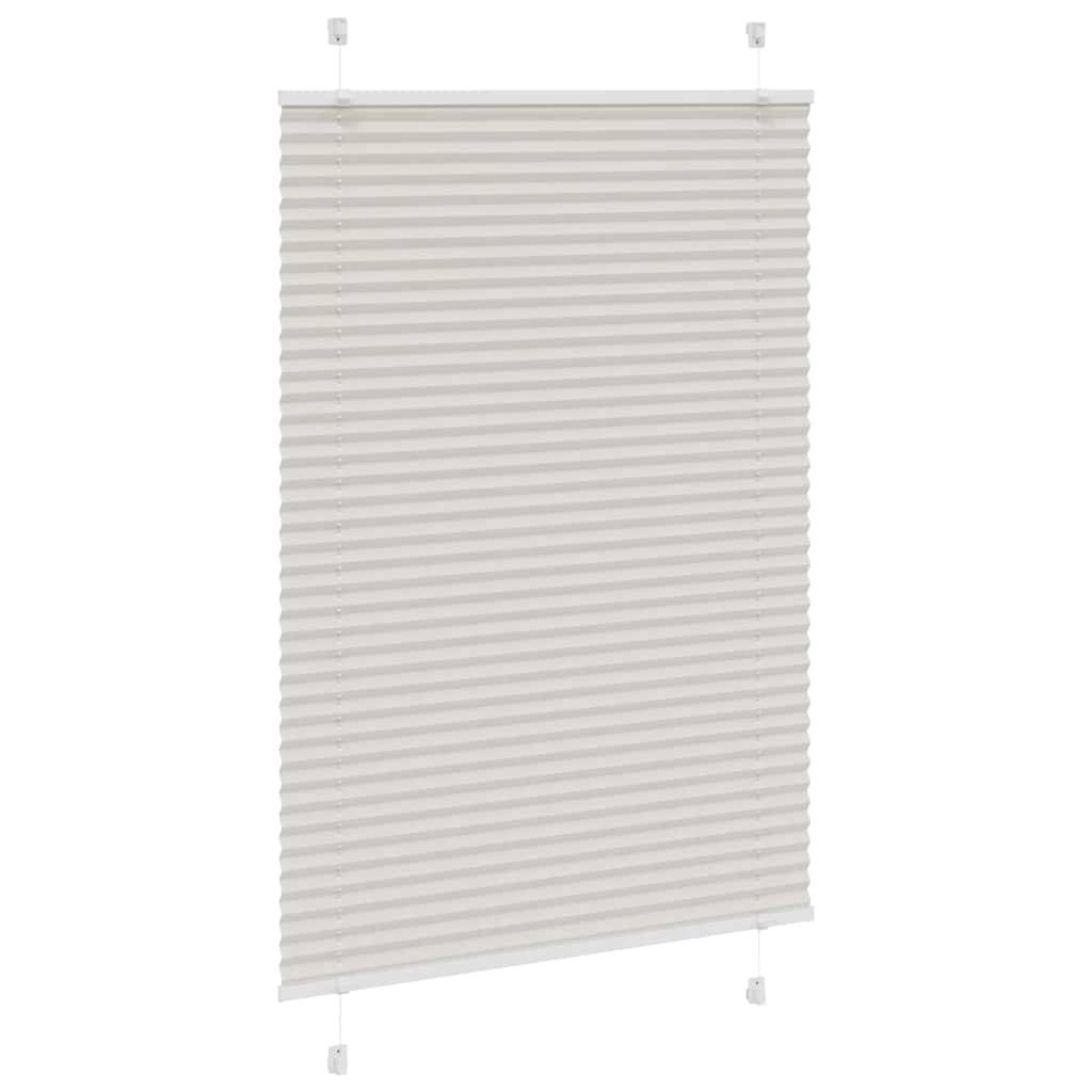 vidaXL Plissee Hellgrau 100x100 cm Stoffbreite 99,4 cm Polyester