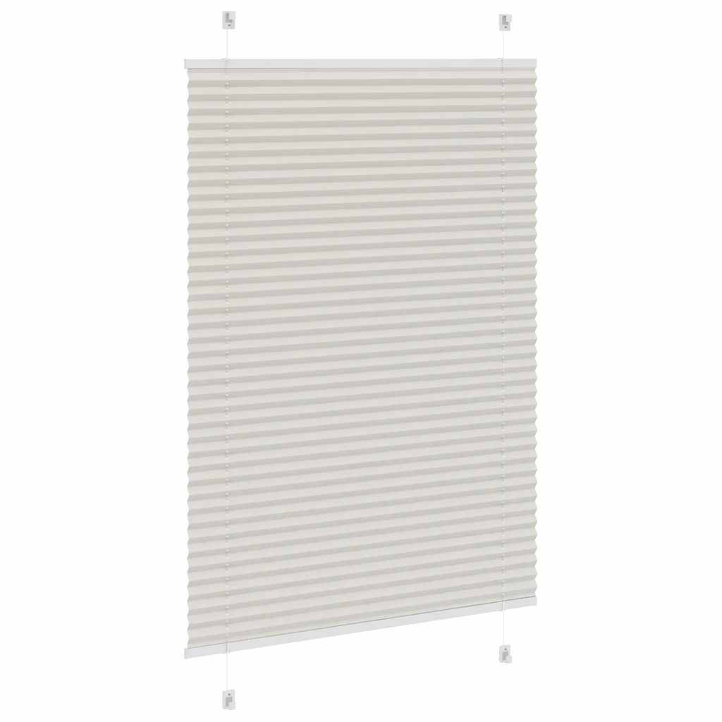 vidaXL Plissee Hellgrau 100x100 cm Stoffbreite 99,4 cm Polyester