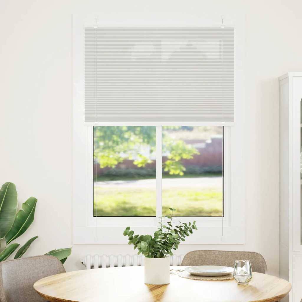 vidaXL Plissee Hellgrau 95x150 cm Stoffbreite 94,4 cm Polyester