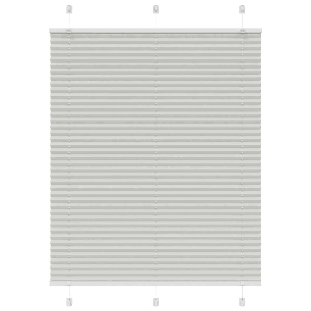 vidaXL Plissee Hellgrau 110x100 cm Stoffbreite 109,4 cm Polyester