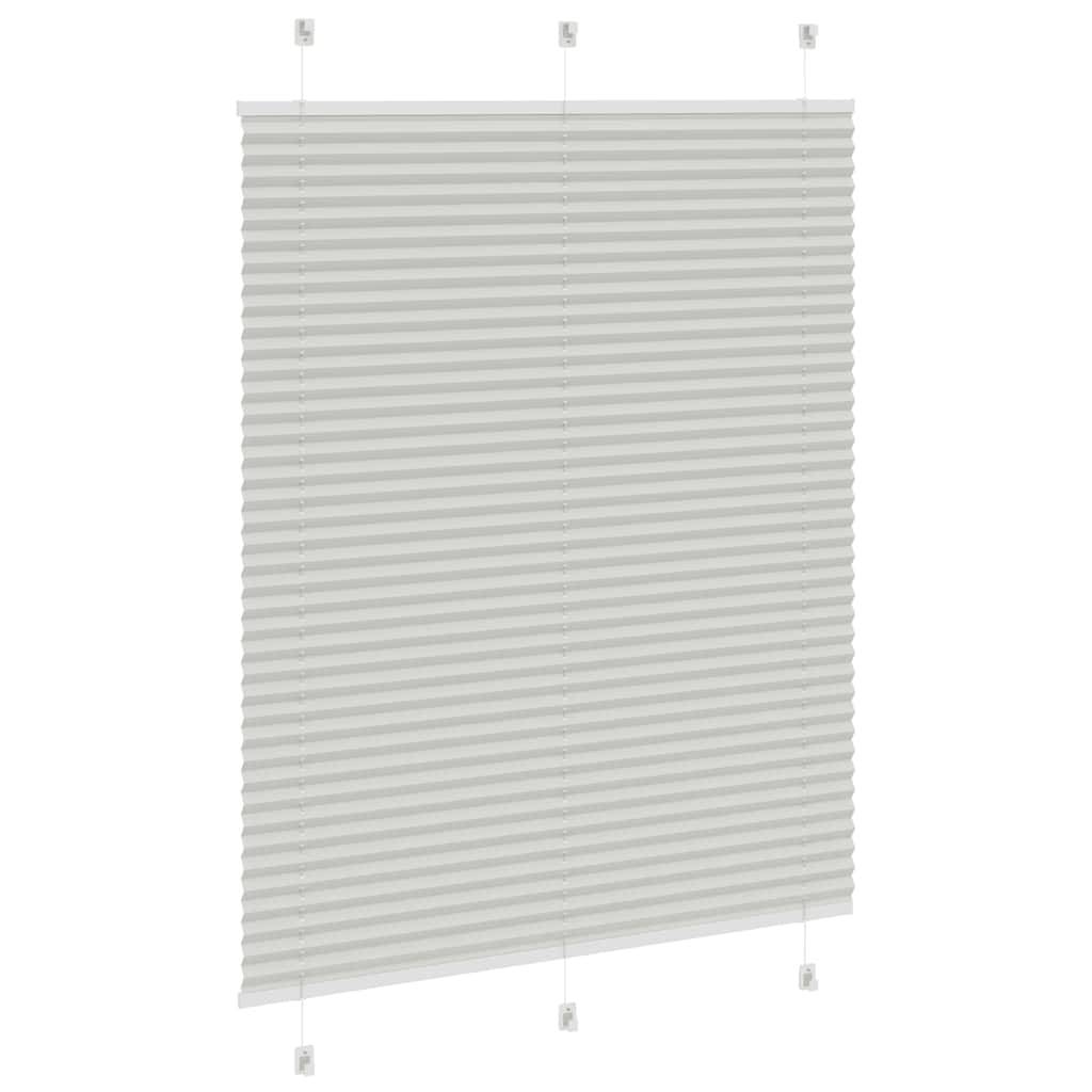 vidaXL Plissee Hellgrau 110x100 cm Stoffbreite 109,4 cm Polyester