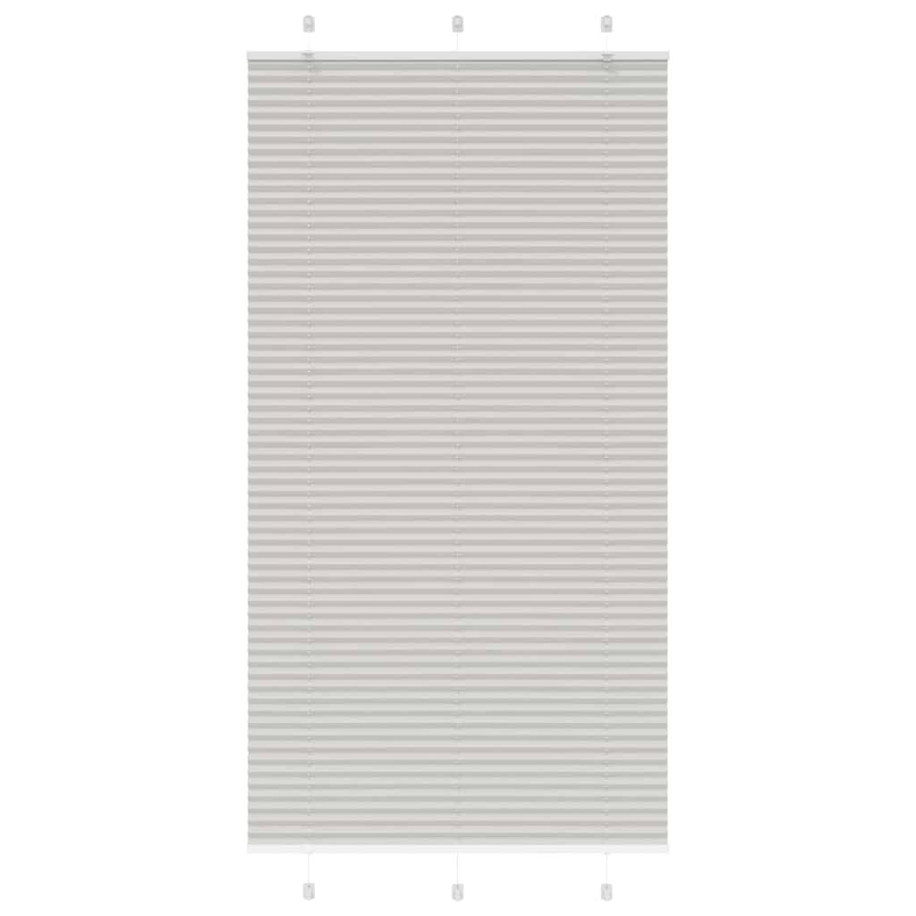 vidaXL Plissee Hellgrau 105x200 cm Stoffbreite 104,4 cm Polyester