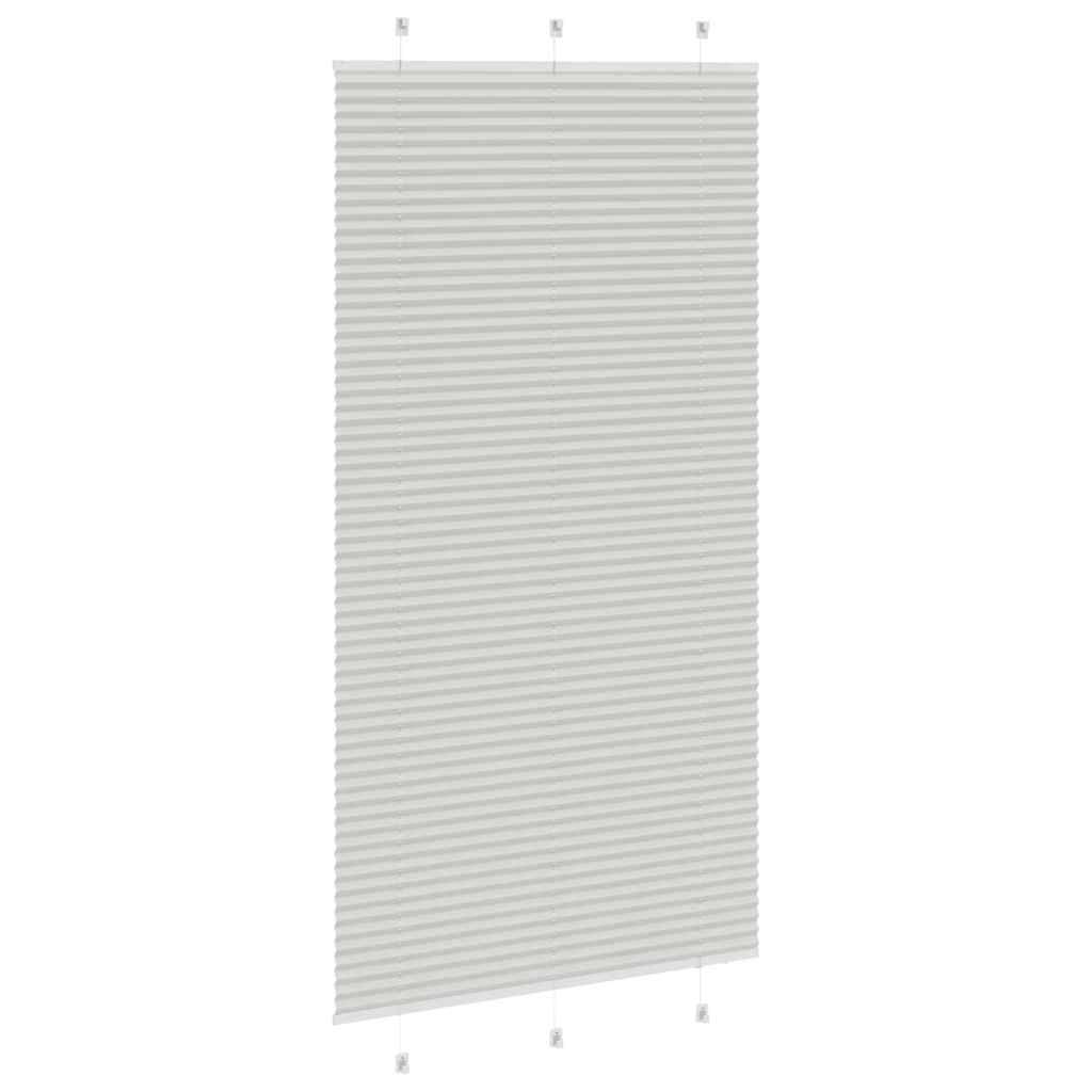 vidaXL Plissee Hellgrau 105x200 cm Stoffbreite 104,4 cm Polyester