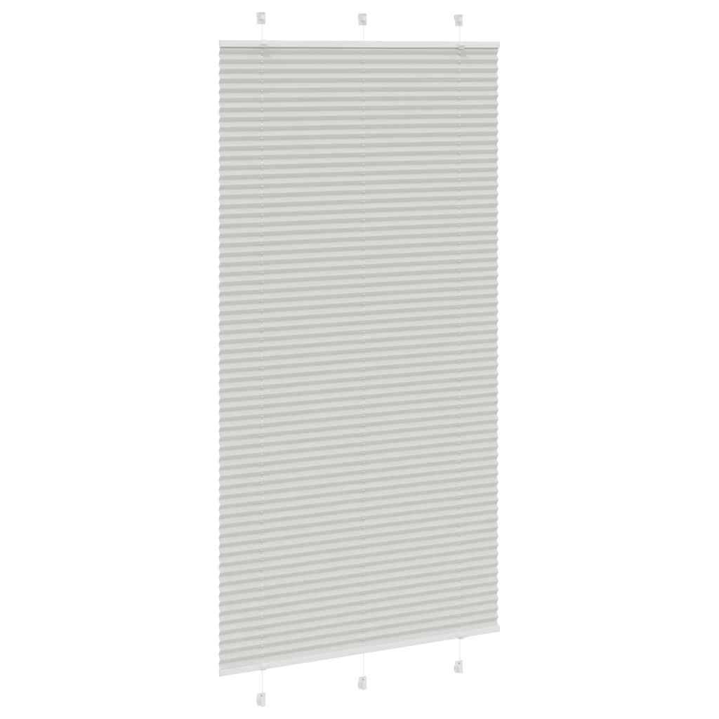 vidaXL Plissee Hellgrau 110x200 cm Stoffbreite 109,4 cm Polyester