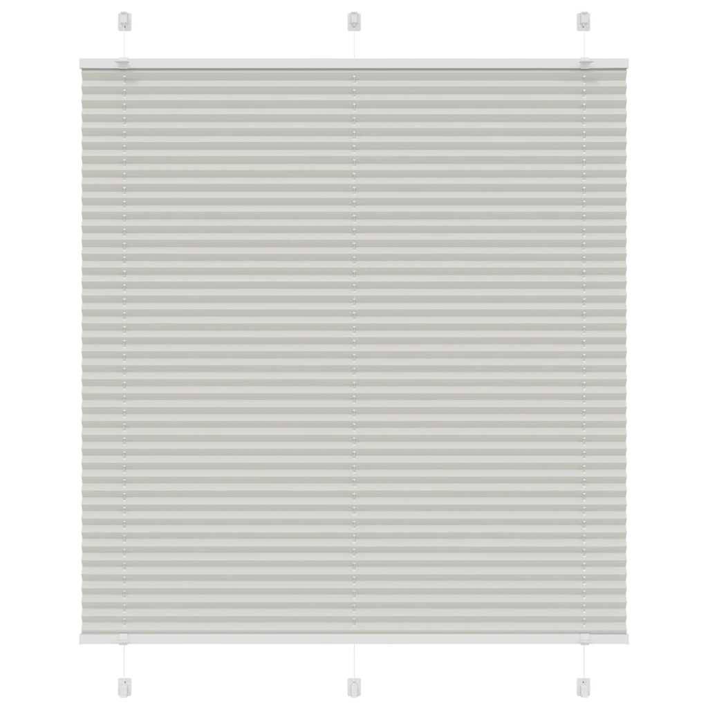 vidaXL Plissee Hellgrau 120x150 cm Stoffbreite 119,4 cm Polyester