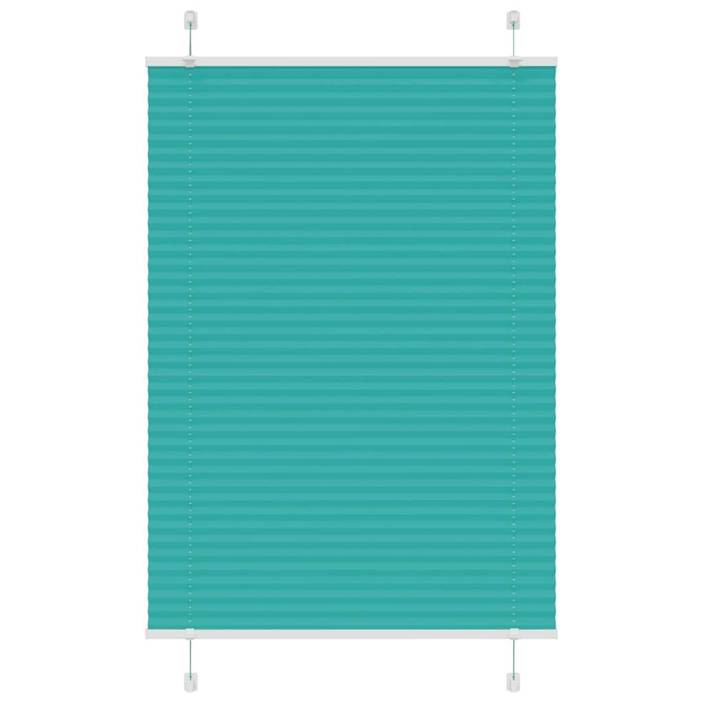 vidaXL Plissee Petrolgrün 90x100 cm Stoffbreite 89,4 cm Polyester