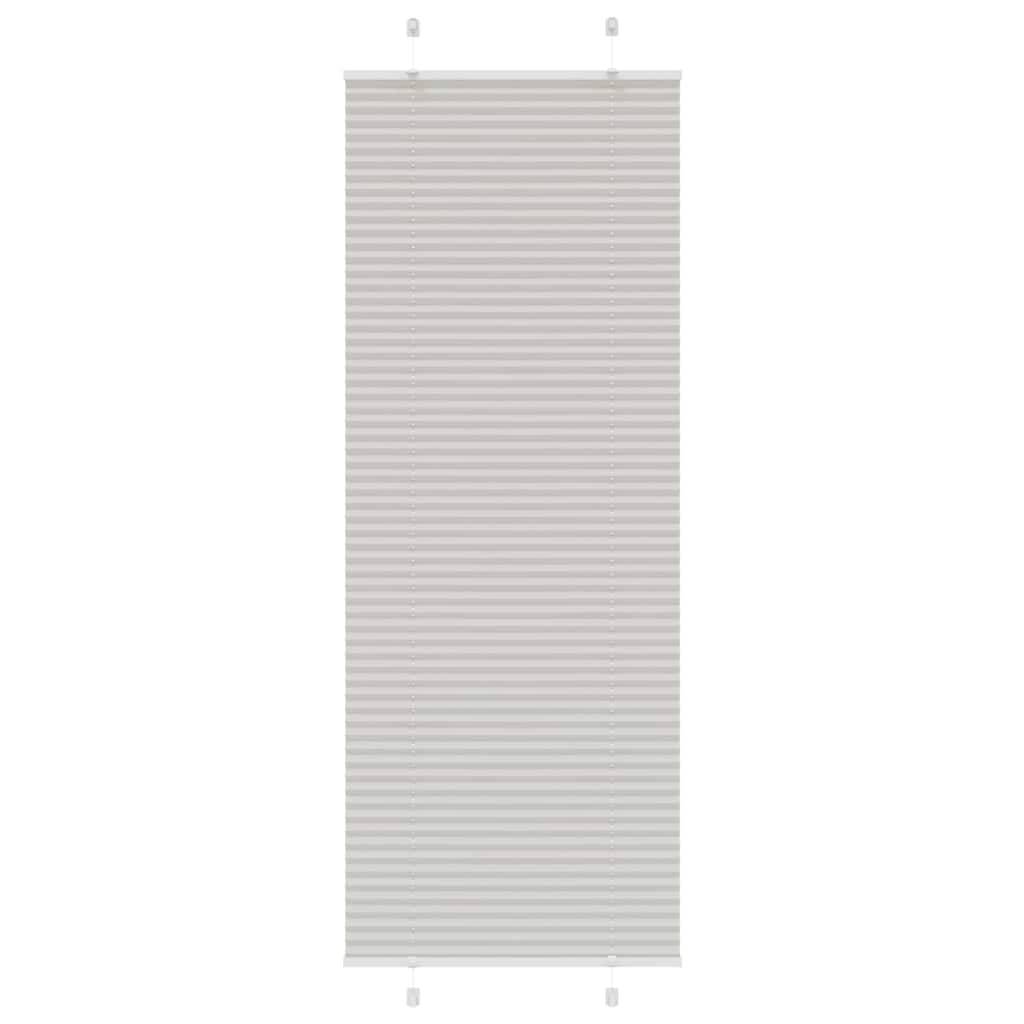 vidaXL Plissee Hellgrau 70x200 cm Stoffbreite 69,4 cm Polyester