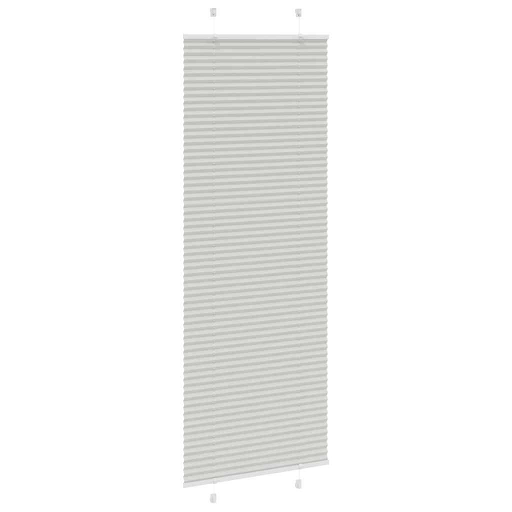 vidaXL Plissee Hellgrau 70x200 cm Stoffbreite 69,4 cm Polyester