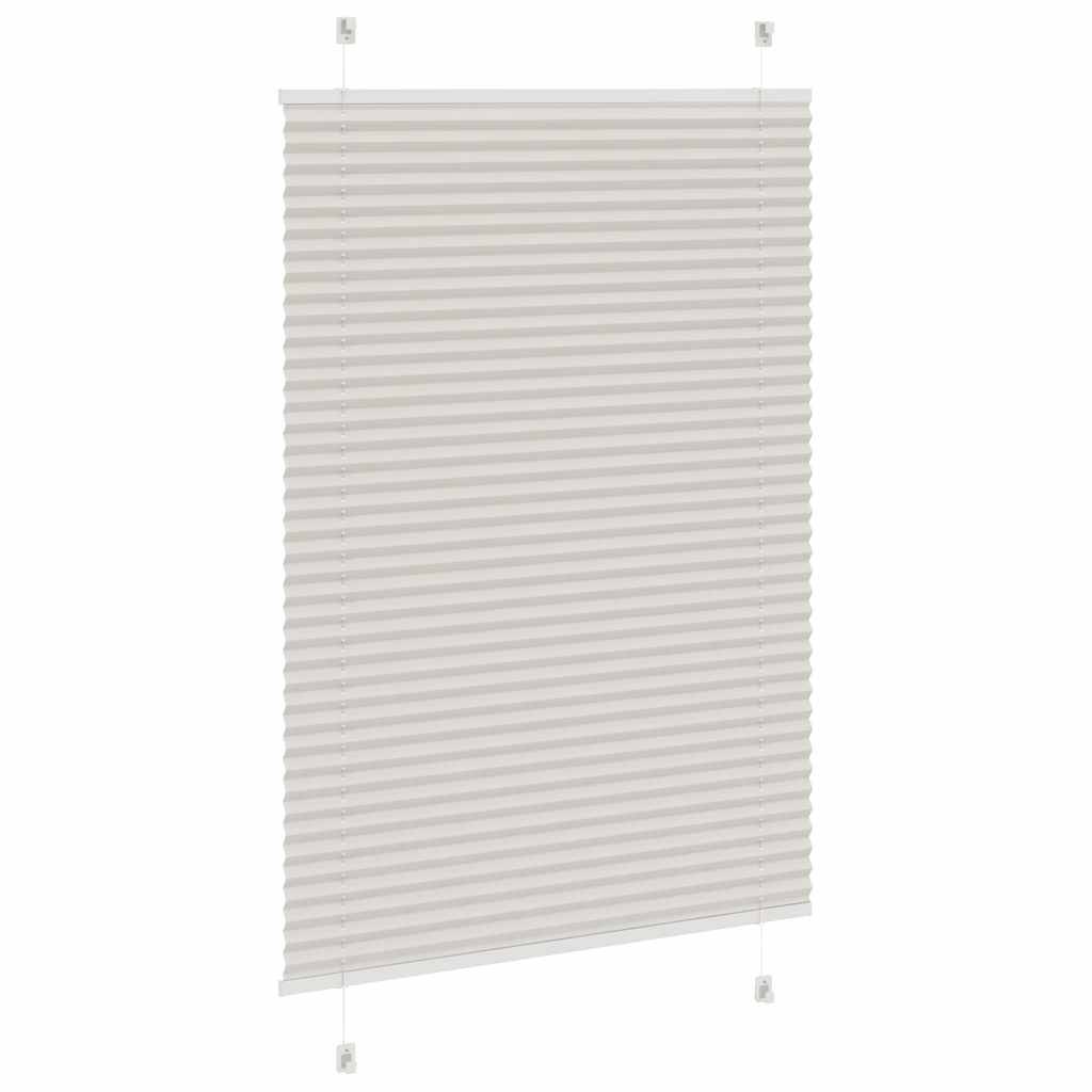 vidaXL Plissee Hellgrau 90x100 cm Stoffbreite 89,4 cm Polyester