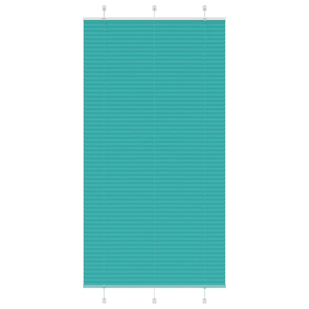vidaXL Plissee Petrolgrün 110x200 cm Stoffbreite 109,4 cm Polyester