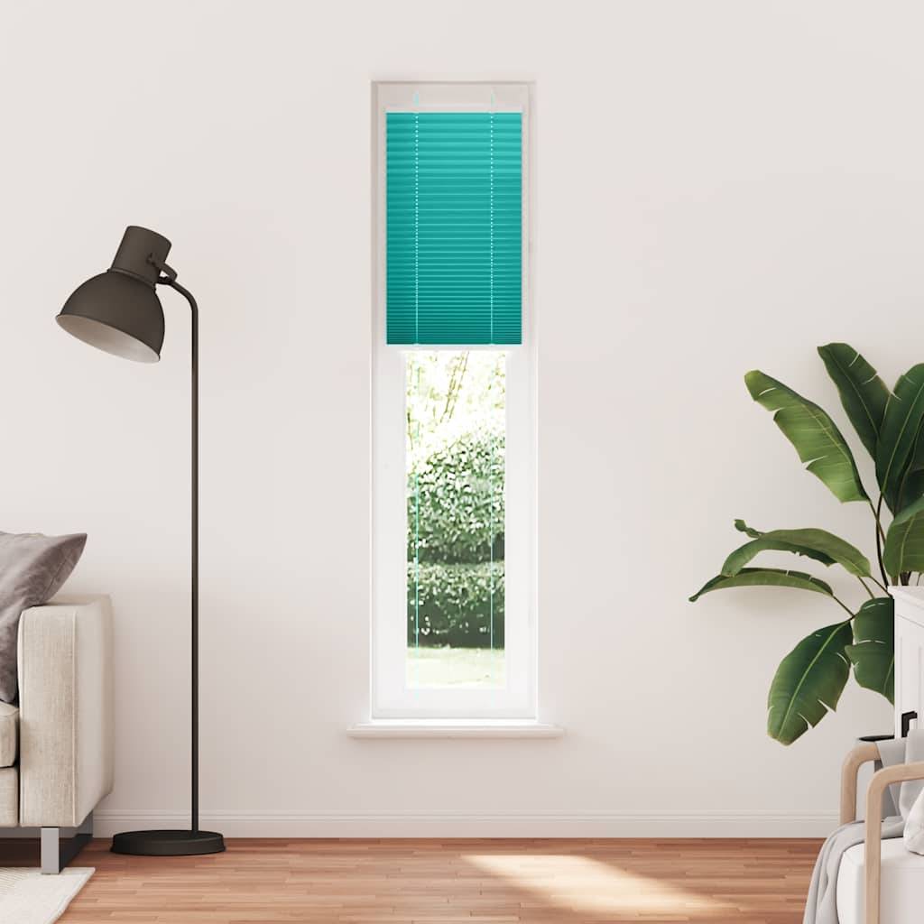 vidaXL Plissee Petrolgrün 50x200 cm Stoffbreite 49,4 cm Polyester