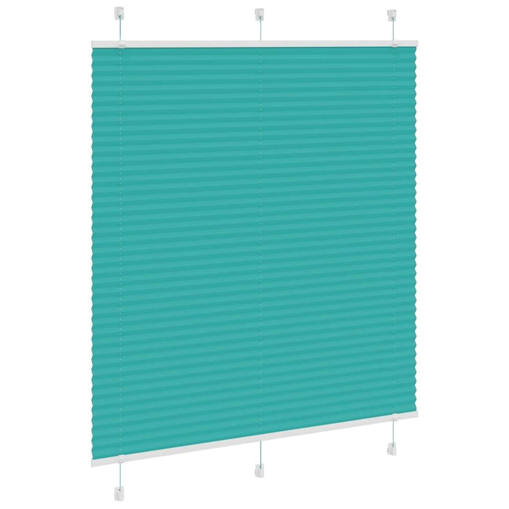 vidaXL Plissee Petrolgrün 115x100 cm Stoffbreite 114,4 cm Polyester