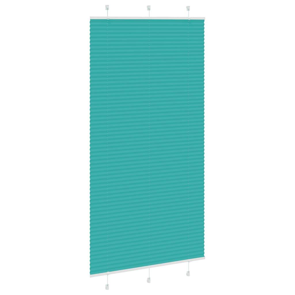 vidaXL Plissee Petrolgrün 110x200 cm Stoffbreite 109,4 cm Polyester