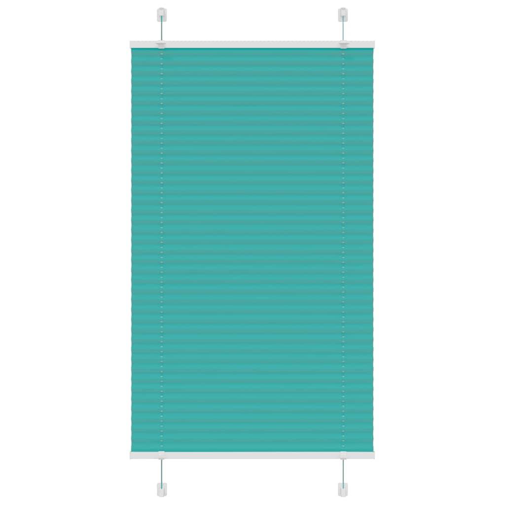 vidaXL Plissee Petrolgrün 75x100 cm Stoffbreite 74,4 cm Polyester